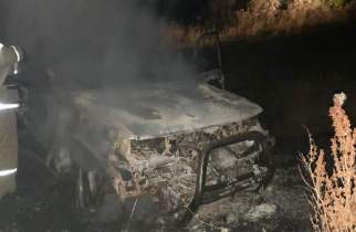 В Курской области в лесу пожарные потушили горящий автомобиль