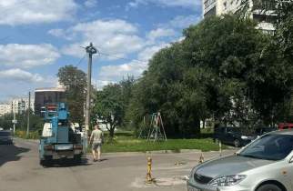В Курске идет снос аварийных деревьев