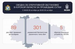 В Курской области за сутки сбили 301 БПЛА